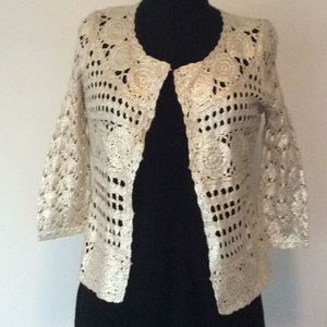 🏵NEW Chico’s Gold Cardigan Knitted Sweater S🏵